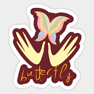 Letting out a butterfly Sticker